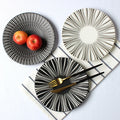 Nordic Style Round Ceramic Plate Eco-Friendly Flat Dish for Steak Western Food Dessert Dinner Hot Selling Inspired Home Plate
