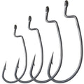 Top Right FH417 Wide Sharp Soft Worm Hook EWG Teflon Layer Offset Worm Hooks for Soft Fishing Lures Bass Barbed Fishhook