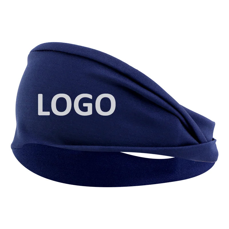 Wholesale Custom Logo Hair Accessories Headband Sport Braided Solid 14 Colors Headband Yoga Wig Spa Headbands for Women Men