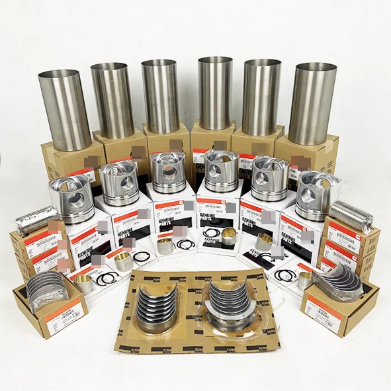 Excavator Parts B6.7 6D102 Four Sets Cylinder Liner Piston Ring Engine Accessories Cylinder Block