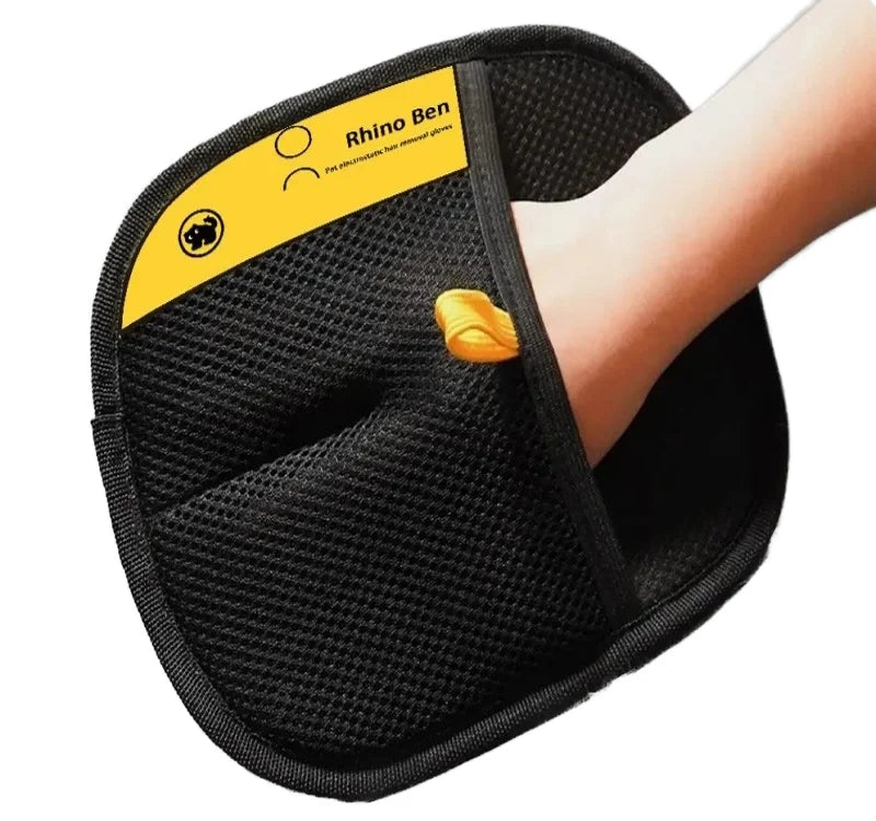 New Popular Double-Sided Washable Plastic Eco-friendly Fur Hair Deshedding Brush Cleaning Pet Hair Removal Gloves for Cats Dogs