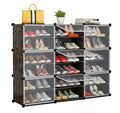 Hot Selling 18 Cubes Removable Versatile Storage Shoe Box Modern Plastic Shoes Rack Cabinet