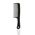 Black PP Wide Tooth Hair Cutting Home Plastic Comb Can Custom logo