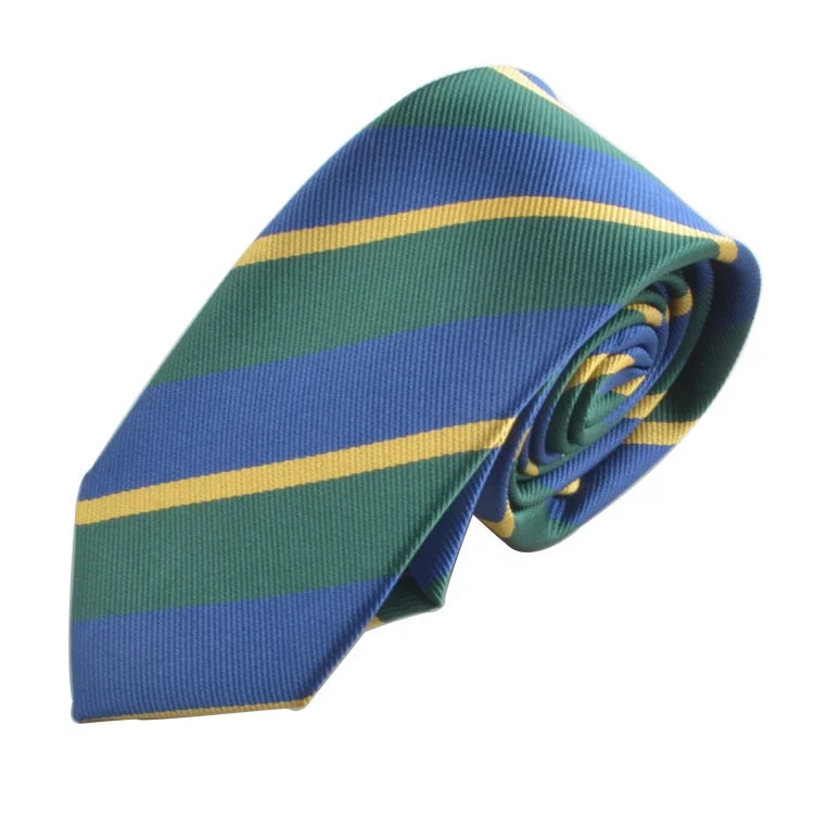 Direct Delivery Wholesale School Uniform Formal Neck Ties Low MOQ Stripe Polyester Stylish Accessory
