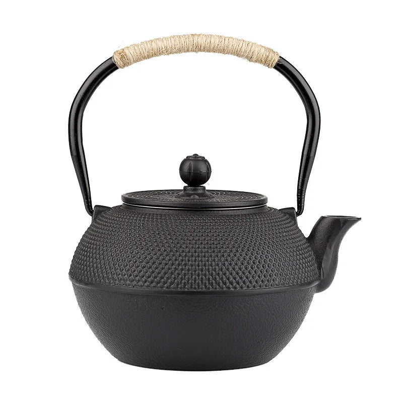 600ml 900ml Stovetop Safe Tea Kettle Japanese Cast Iron Teapot  With Stainless Steel Infuser for Loose Leaf Tea and Teabags