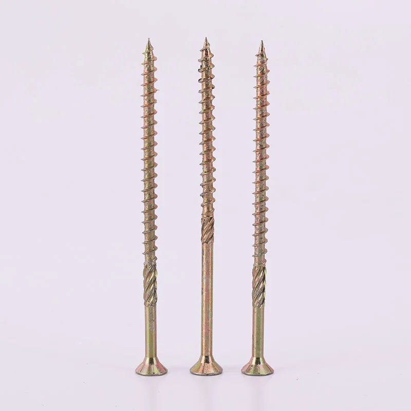Factory Price Yellow Zinc Wood Screw Double Countersunk Head Torx(Star) Drive Chipboard Screw Decking Screw