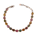 Graceful Rose Gold Plated Silver 925 Jewelry Natural Tourmaline Bracelet for Women Anniversary Gift