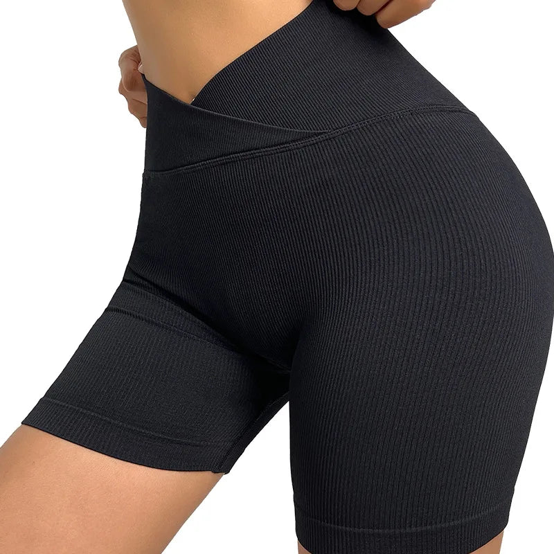 Women's High Waist and Hip Lift Sports Running Outside to Wear Fitness Cycling Shorts Three-point Sports Shorts