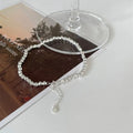 Hypoallergenic 925 Sterling Silver Adjustable Bracelet Irregular Bead Bracelet