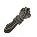 Custom Maoyuan Brand Black White Braid Polyester Stripe 4.5mm Diameter Sport Shoes Hiking Boot Shoelaces Printed Plastic