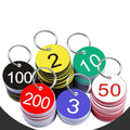 1 to 200 Numbered Key round Hang Identification Tag Plastic Craft Tokens for Hangers