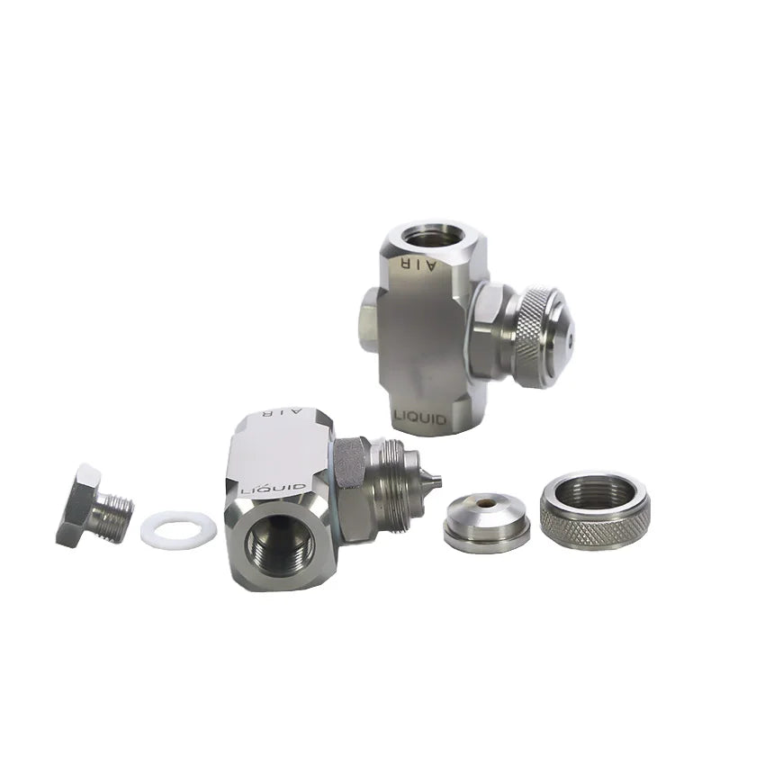 Non-adjustable Two Fluid Pressure Syphon Type Flat Fan Round Air Atomizing Spray Nozzle