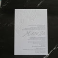 Chic Floral Design Blind Foil Thick Cotton Paper Wedding Invitation Cards With Envelope