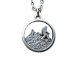 Vintage Wilderness Bigfoot Necklace Running in the Mountain Sasquatch