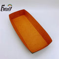 Eco Friendly Food Packaging Boat Shaped Kraft Paper Tray for Food fruitsalad pizzasoupsnackfried Chicken Container