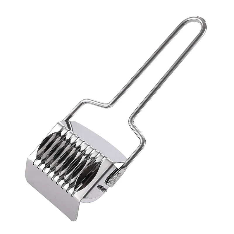 Kitchen Cooking Tools Dough Cutter Pasta Spaghetti Maker Stainless Steel Noodle Lattice Roller