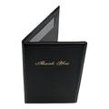 Check Presenters for Restaurants Guest Check Card Holder- Black with Gold Thank You Imprint- Bill Book Restaurant Supplies