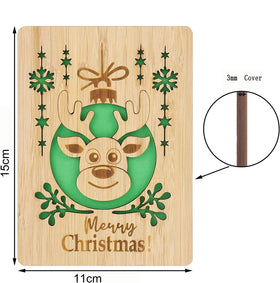 Merry Christmas Wood CardsWooden Greeting CardsHoliday Card Xmas Cards Used for Sending Christmas Greetings(Christmas Tree)