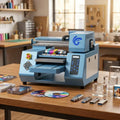 Latest A3+ 3047 with Varnish Printer PVC Bottle Flatbed Printer with White Ink Circulation with Double Head with Varnish