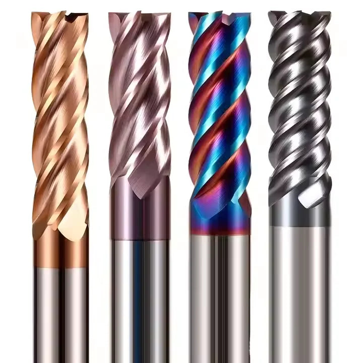 Fast Delivery HRC 55 Carbide End Mill Cnc Router Bits Milling Cutter 1-20mm Cnc Tools Cnc Cutter for Steel 4F Flat End Mill