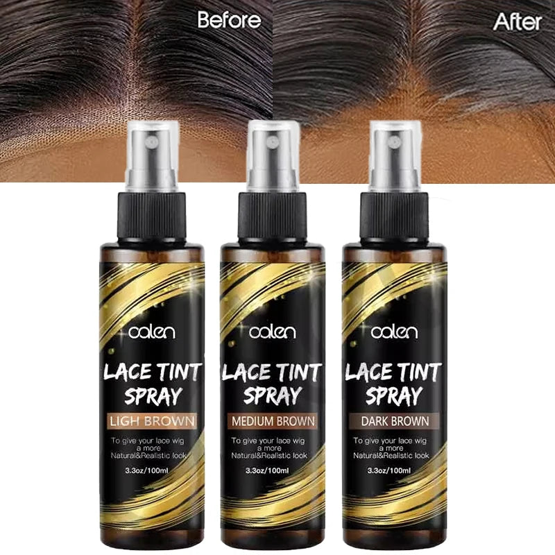 Custom Logo Natural Formula Lace Tint Spray for Wigs Hair Extension Tools with Premium Quality Lace Material