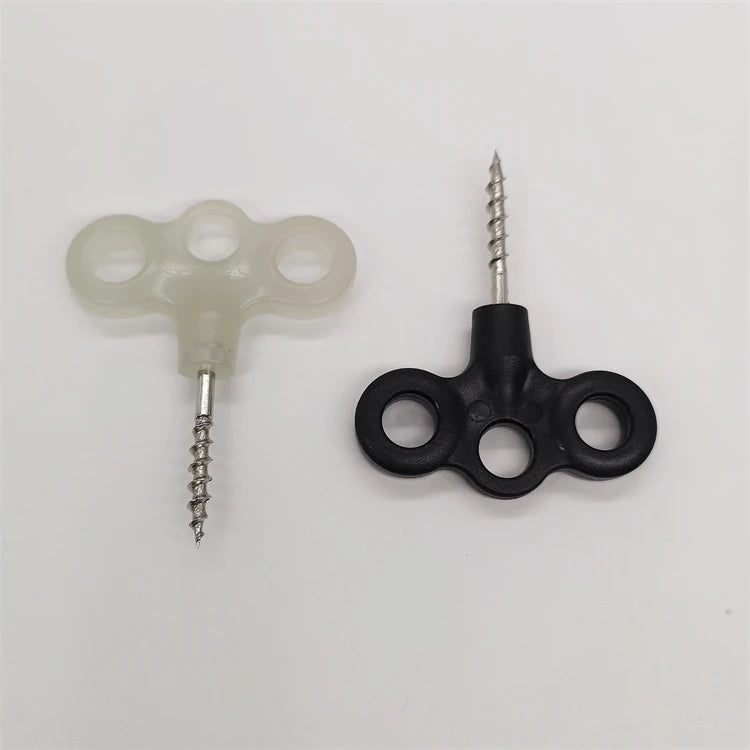 TP3001 Outdoor Tent Camping Accessories Three Eye Floor Stainless Steel Screws Tent Pegs