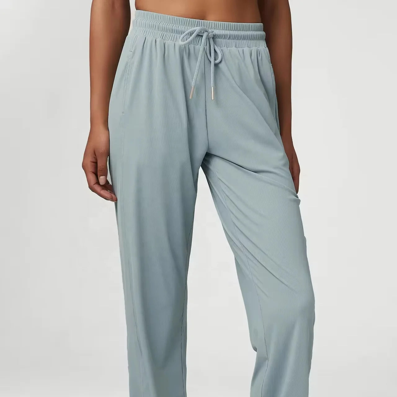 Custom Autumn New Style Casual Ladies Trousers Workout Running Pants Quick Drying Wide Leg Pants Women Casual Active Pants