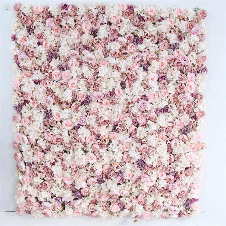I-5075 Wholesale Backdrop 3D Flower Wall Wedding Artificial Silk Rose for Various Scene Decorations