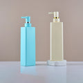 Wholesale 200ml PET Empty Lotion Pump Sprayer Bottle White Frosted Transparent Square Cosmetic Plastic Shampoo Bottle