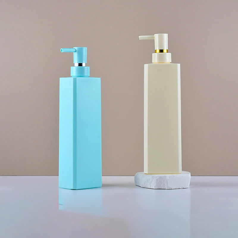 Wholesale 200ml PET Empty Lotion Pump Sprayer Bottle White Frosted Transparent Square Cosmetic Plastic Shampoo Bottle