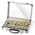 30-Piece 1/4 Handle Carpentry Milling Complete Trimmer Cutter Head Tool Box Set Special Offer thanks to Direct Factory Sales