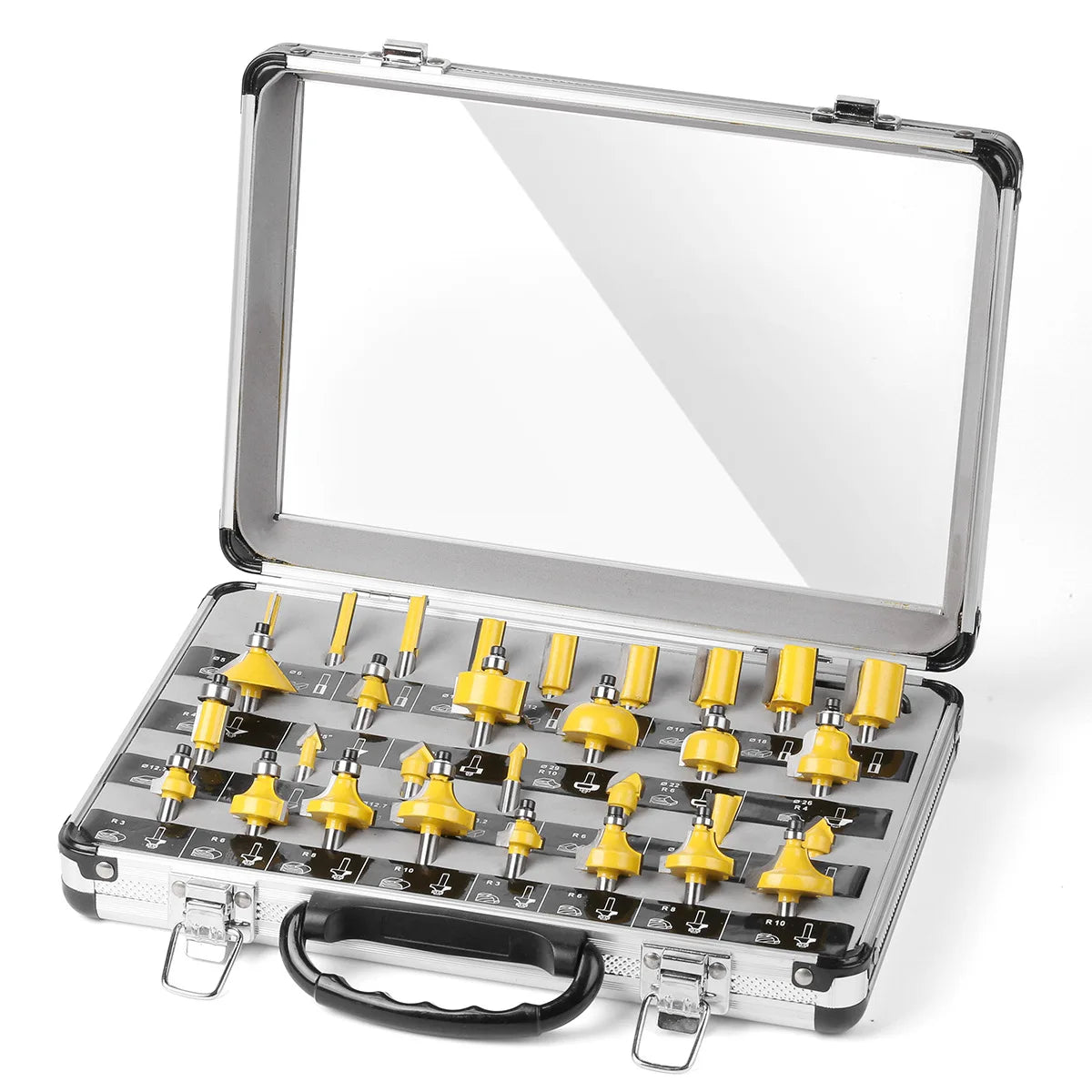 30-Piece 1/4 Handle Carpentry Milling Complete Trimmer Cutter Head Tool Box Set Special Offer thanks to Direct Factory Sales