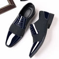 Men's PU Shoes  Business Dress Casual  Breathable Men's British and Korean Version Pointed Groom's Wedding Shoes