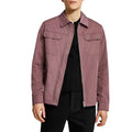 Custom Coated Collarless Guangzhou Fashion Men's Motorcycle Jacket Zipper Chest Pockets Button Pockets Waterproof Windproof