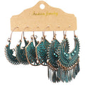 Factory Direct  Hot Sale Boho Earrings Jewelry 3 Sets  Fashion Retro Tassel Earrings Women