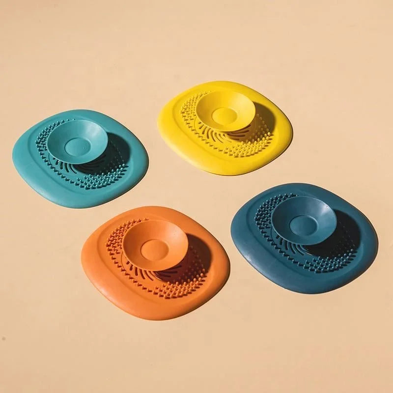 Silicone Sink Drain Strainer Hair Catchers Rubber Shower Bathtub Floor Filter Water Stopper Bathroom Accessories Deodorant Plug