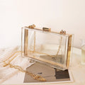Luxury Women Wedding Hand Bag Bridal Handbag Transparent Clutch Party Acrylic Evening Bags clear Purse