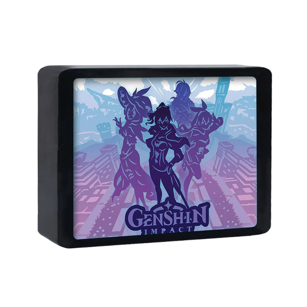 Genshin Impact Figure Shadow Lamp Box Photo Frame Picture Kids Room Lights Led Night Light 3D Lamp for Home Decor