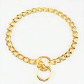 Wholesale Hot Stocked Stainless Steel Gold Chain Dog Collar