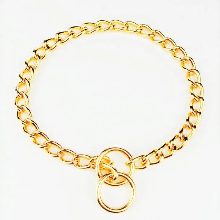 Wholesale Hot Stocked Stainless Steel Gold Chain Dog Collar