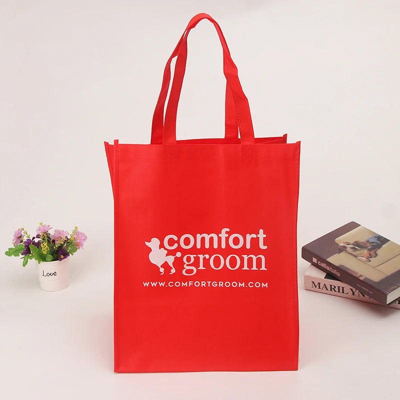 Custom Eco-Friendly Reusable Non-Woven Grocery Tote Shopping Bag Recycled Wholesale Price Customised Logo Letter Supermarket