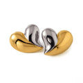 Ins 18K Gold PVD Plated Stainless Steel Butterfly Shape Love Heart Stud Earring for Women Waterproof Hypoallergenic Jewelry Gift