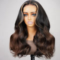 Body Wave Lace Front Wig Human Hair P4/27 Malaysian Highlight Bob Wigs T Part Lace Hd Transparent Lace Frontal Wigs for Women
