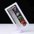 New Arrival Crystal Gift Set Seven Chakra Crystal Stone in Display Frame for Rough Art & Collectible