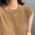 GN161 Simple Fashion 14K Gold Filled Chain Choker Necklace Choker Dainty Natural Freshwater Pearl Necklace