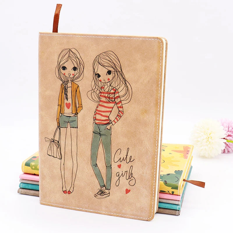 A5 PU Leather Sublimation Journal Printed Diary with Thread Sewing Paper Cover Material