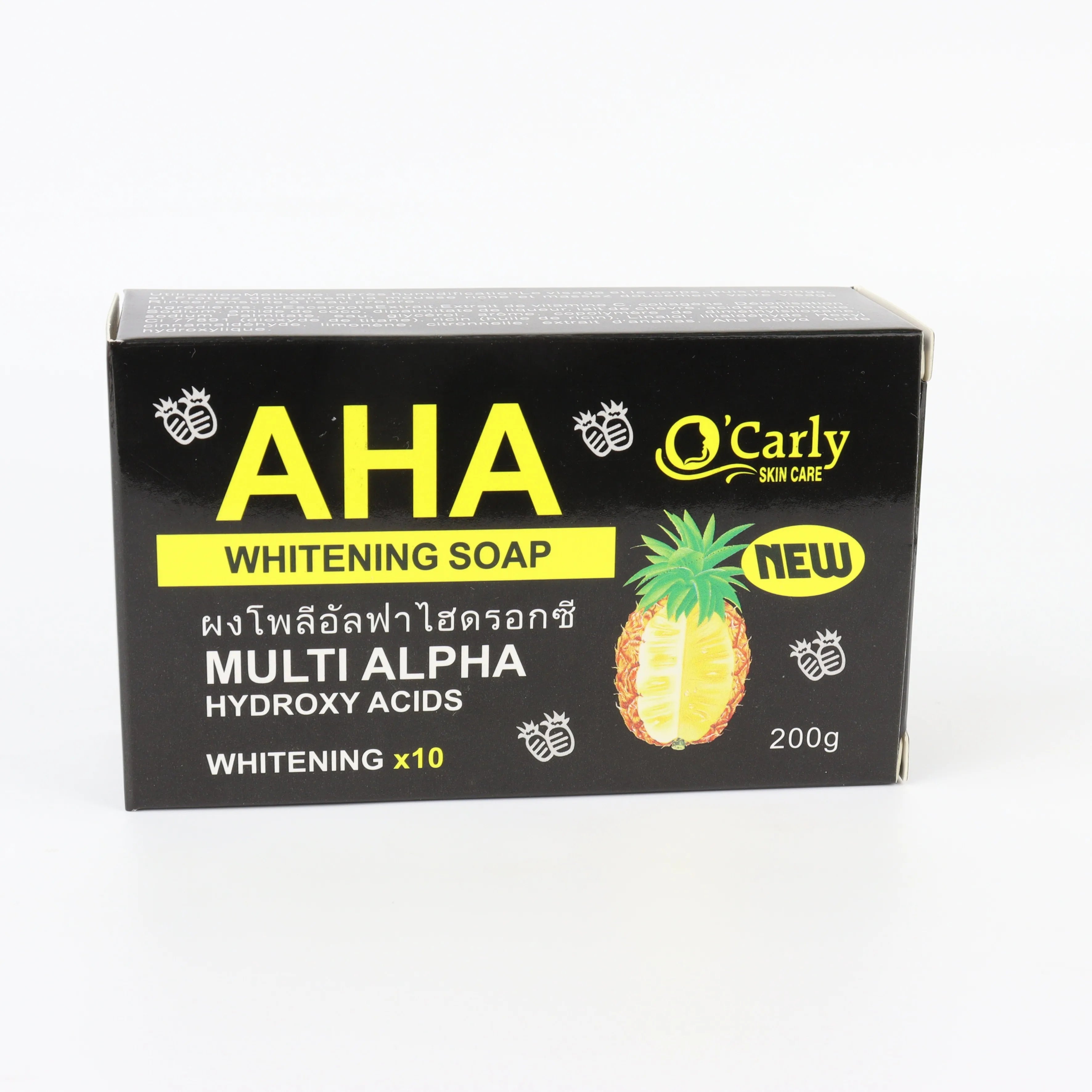 OEM Label O'Carly Skincare Products AHA Whitening Soap Multi Hyaluronic Acid Collagen Vitamin C Deep Cleans Fcae Body