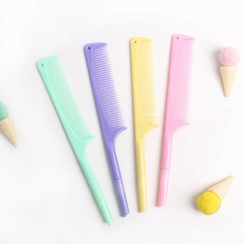 Plastic Twist Comb Shape Ball Pen with logo for Hair Care Wig and Toupee Promotion Pens