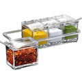 4pcs Salt Sugar Cruet Kitchen Organization Containers for Stock Ground Pepper Salt Sugar