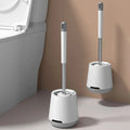 ZZhome Sellemer Wall Mounted No Drip Grey Silicone Toilet Bowl Brush and Holder Set Cleaning Brushes
